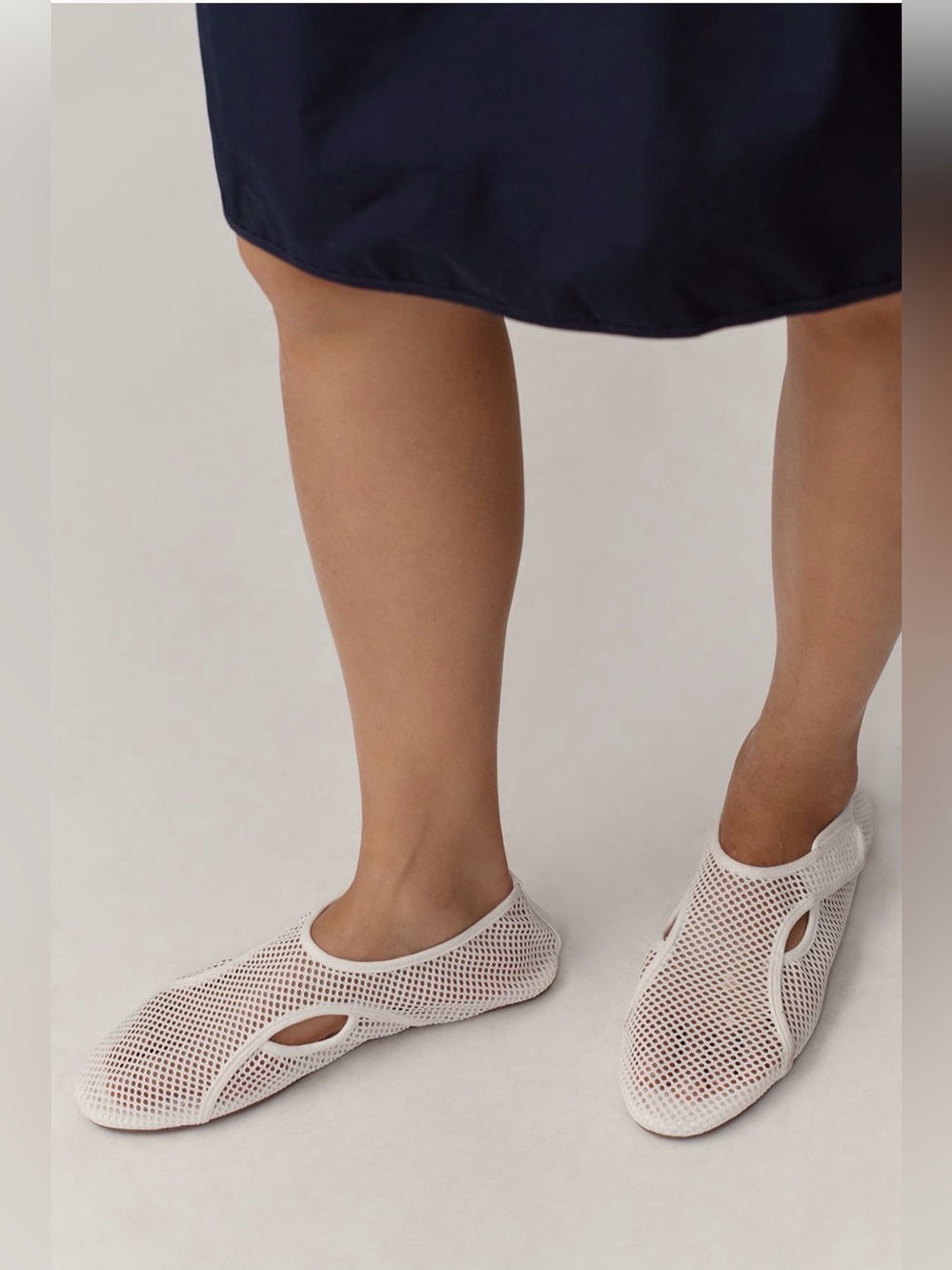 Cecelia New York Alley Leather Mesh Flats
